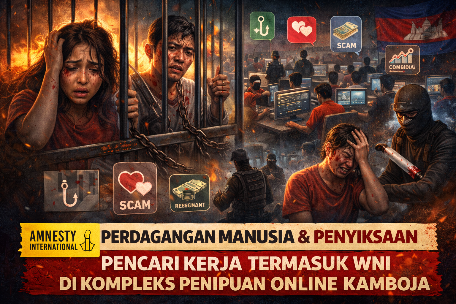 Ribuan Pencari Kerja Termasuk WNI Diduga Jadi Korban Perdagangan Manusia