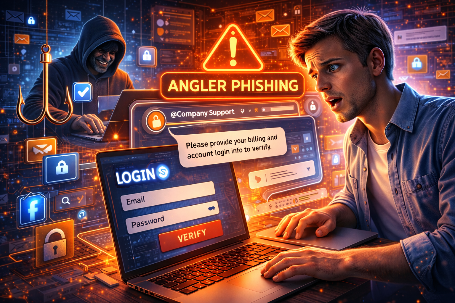 Bahaya Angler Phishing dan Cara Penipu Mencuri Data Login Pengguna