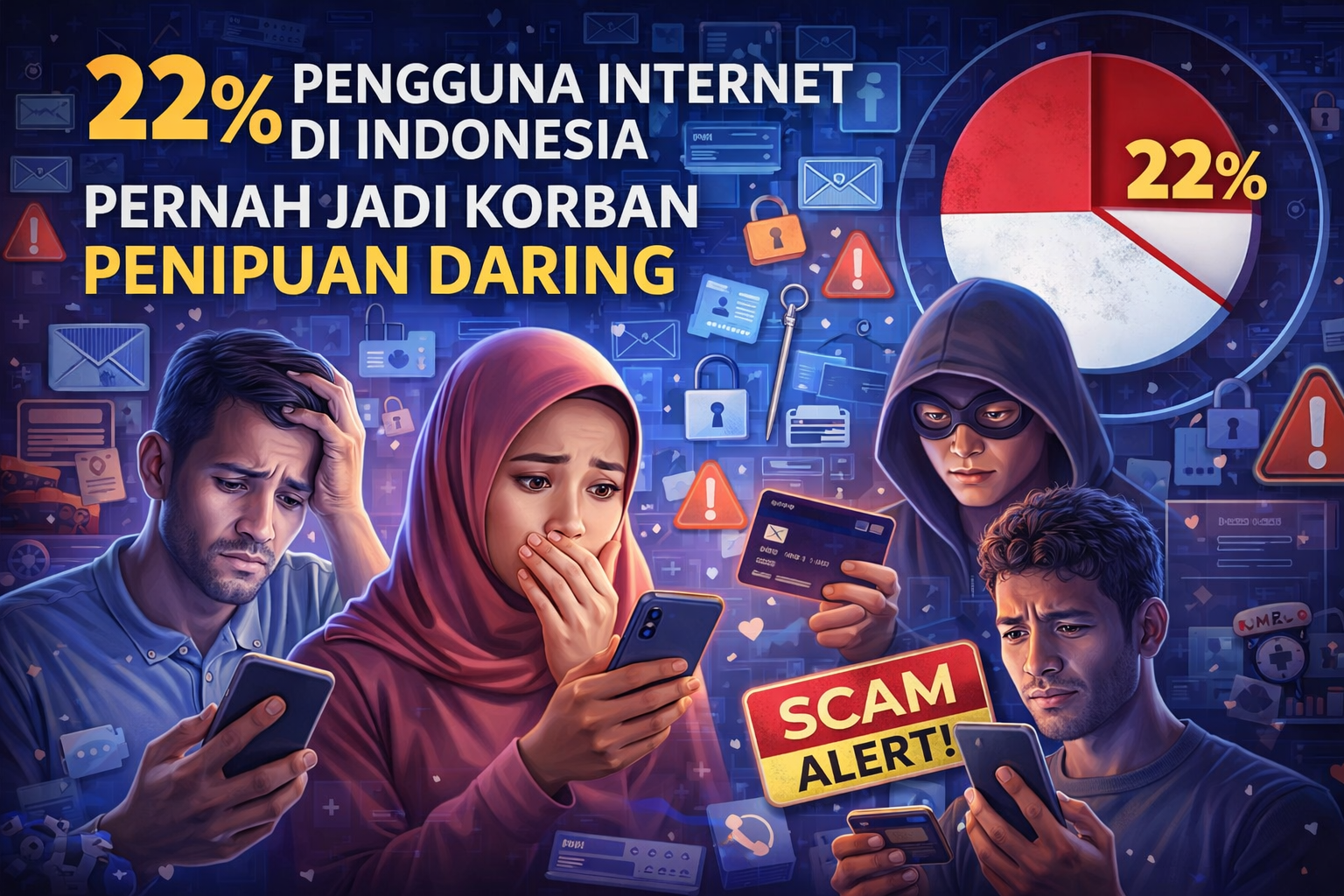 Lonjakan Penipuan Online: 22% Pengguna Internet Jadi Korban