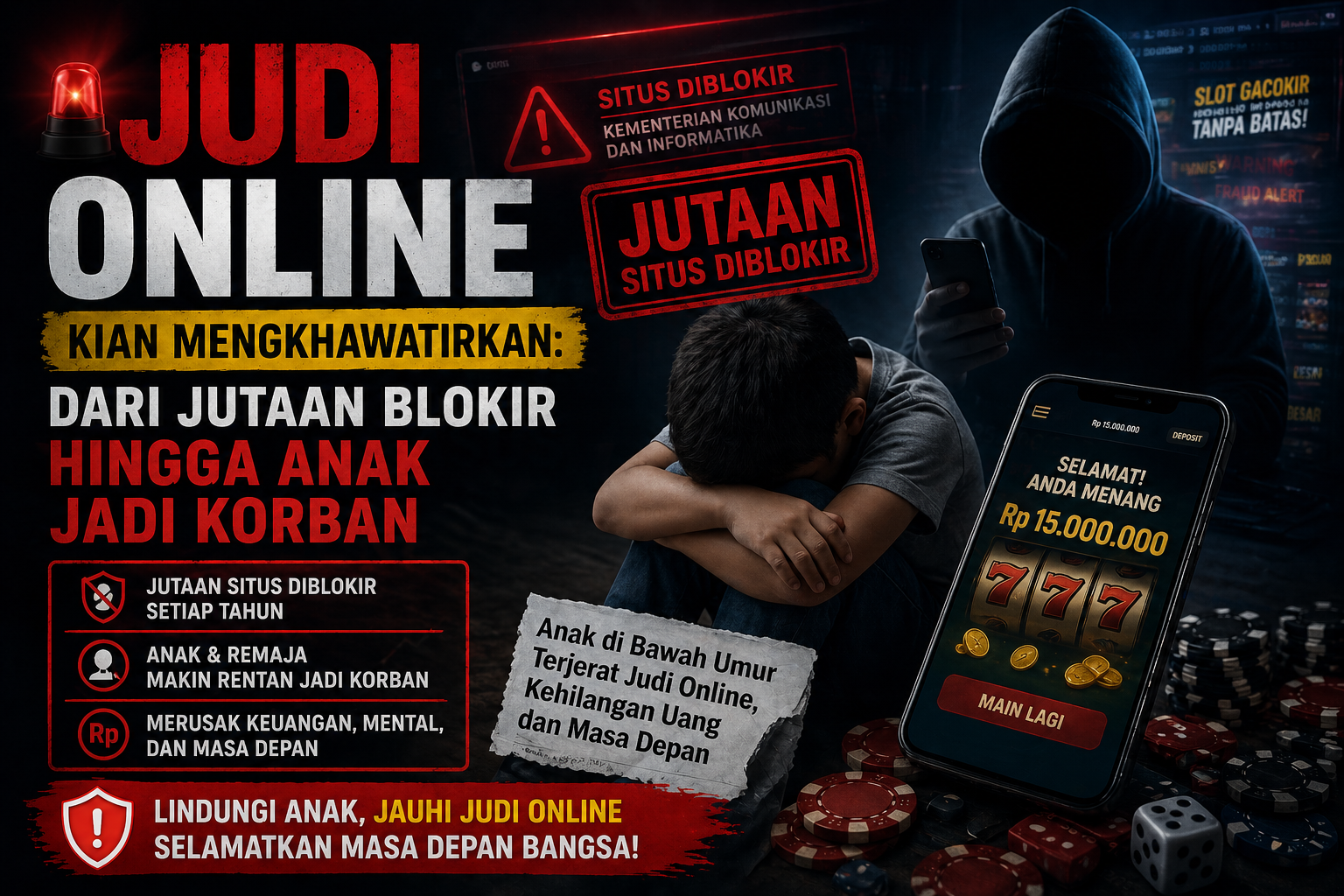 Fakta Mencengangkan: Jutaan Konten Judi Diblokir, Generasi Muda Terancam