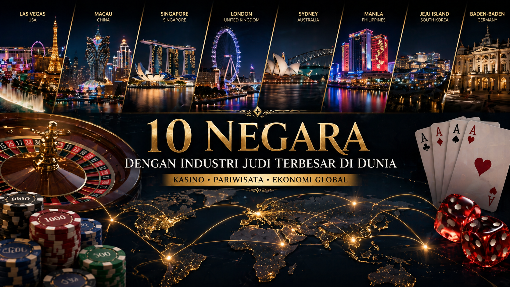 Mengintip 10 Negara Penguasa Industri Judi Dunia