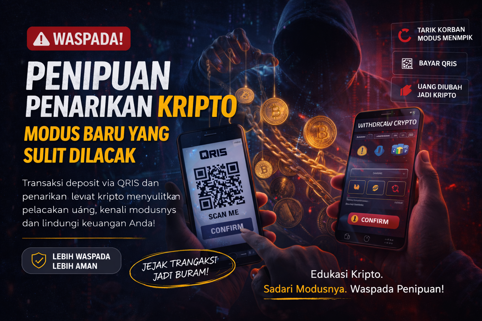 Jejak Uang Menghilang: Penipuan Digital dengan Kripto dan QRIS