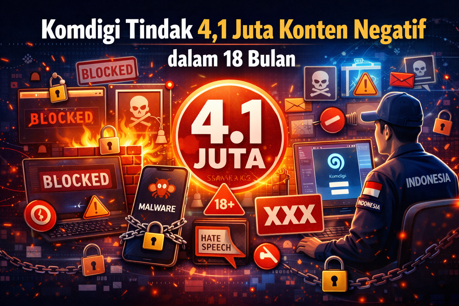 Dalam 18 Bulan, Jutaan Konten Negatif Ditertibkan Komdigi