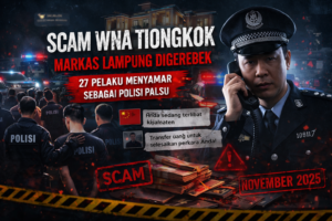 Rumah Mewah Jadi Markas Penipuan, 27 WNA Diamankan di Lampung