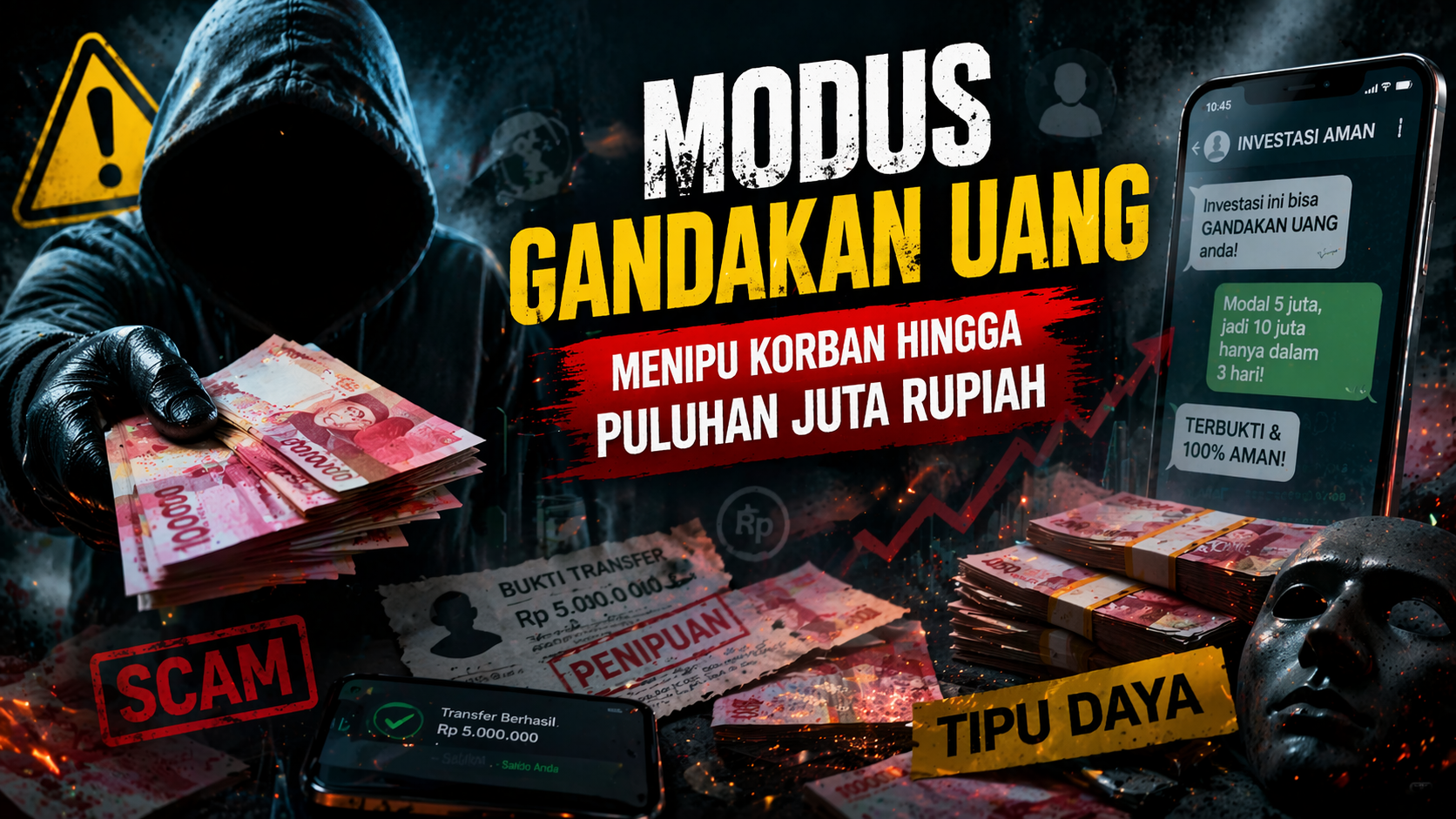 Modus Gandakan Uang Kembali Marak, Korban Rugi Puluhan Juta Rupiah