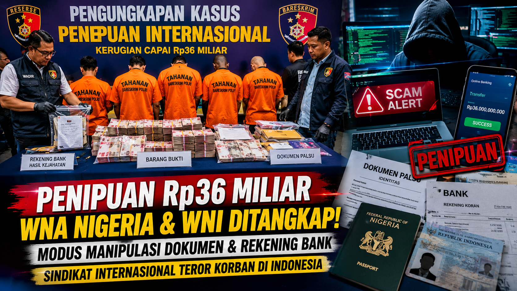 Kejahatan Siber dan Penipuan Finansial Terungkap, Korban Rugi Puluhan Miliar