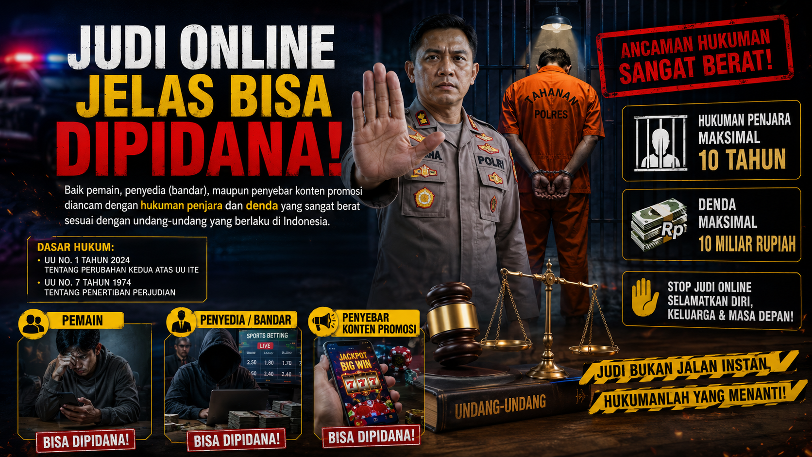 Judi Online Bukan Sekadar Hiburan, Tapi Tindak Pidana Serius