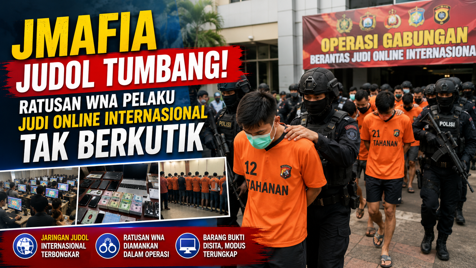 Sindikat Judi Online Global Tumbang dalam Operasi Besar