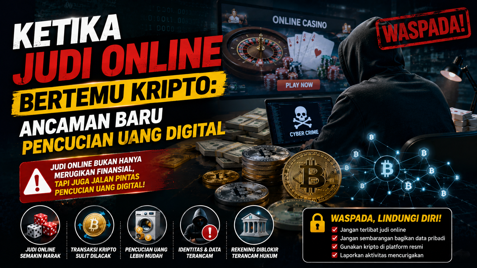 Modus Baru Kejahatan Siber, Dana Judi Online Diputar Lewat Kripto