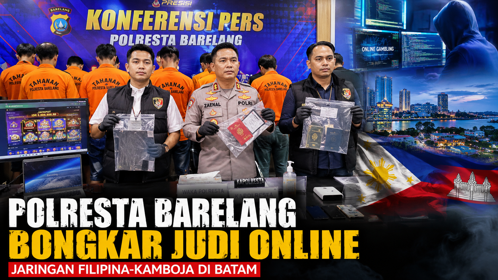 Polresta Barelang Bongkar Sindikat Judol Modern dengan Jaringan Asia Tenggara