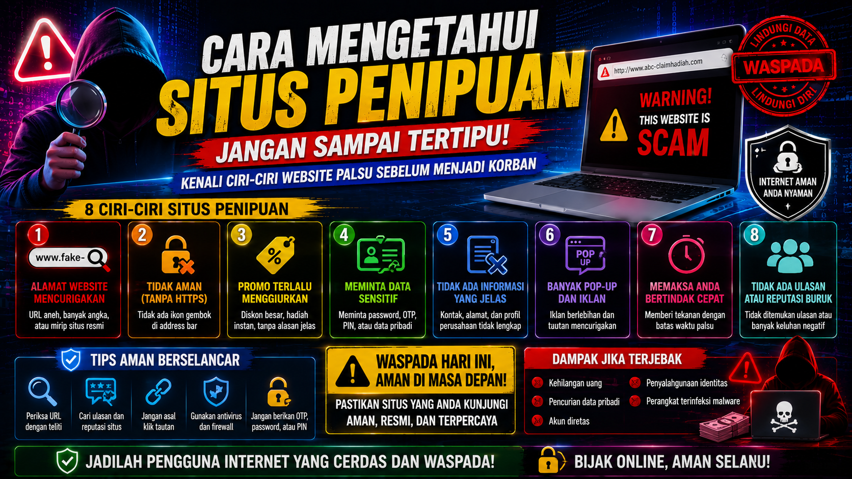Tips Aman Mengenali Website Penipuan di Era Digital