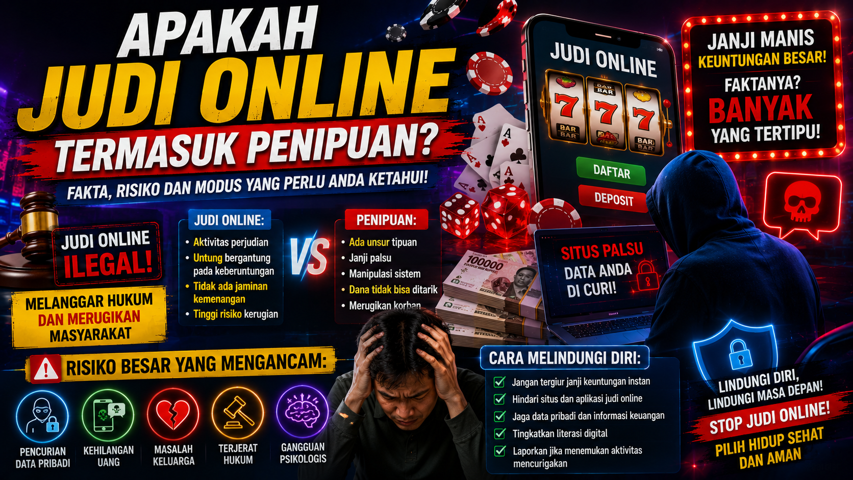 Banyak Korban Merasa Tertipu, Ini Bahaya Judi Online