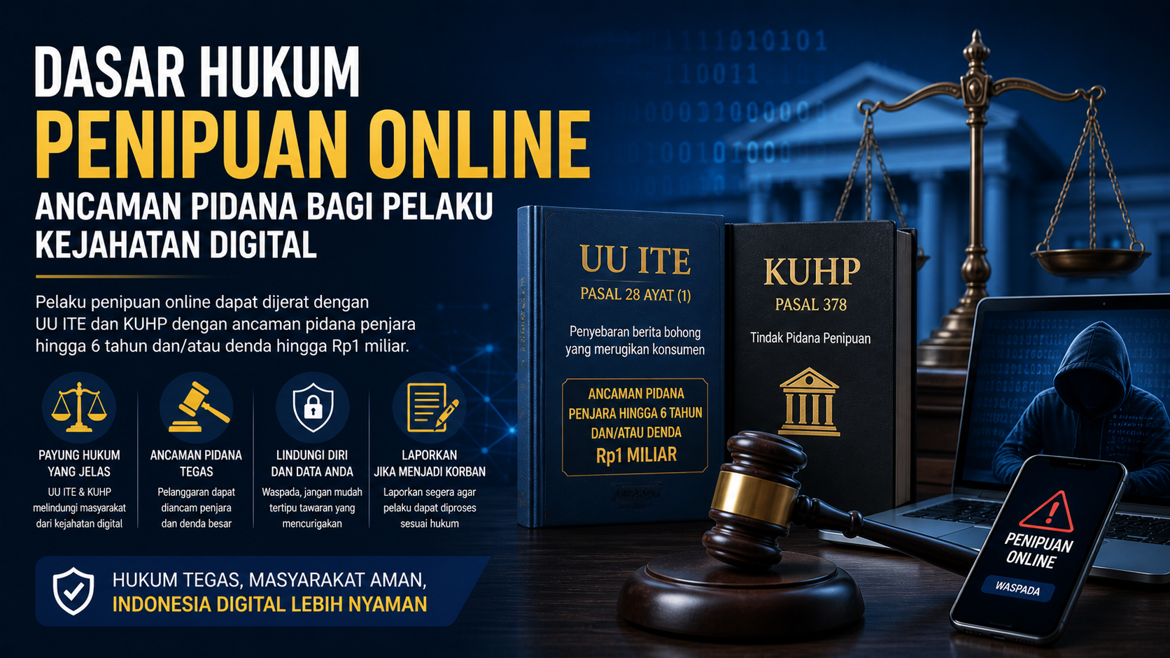 UU ITE dan KUHP, Senjata Hukum Lawan Penipuan Online