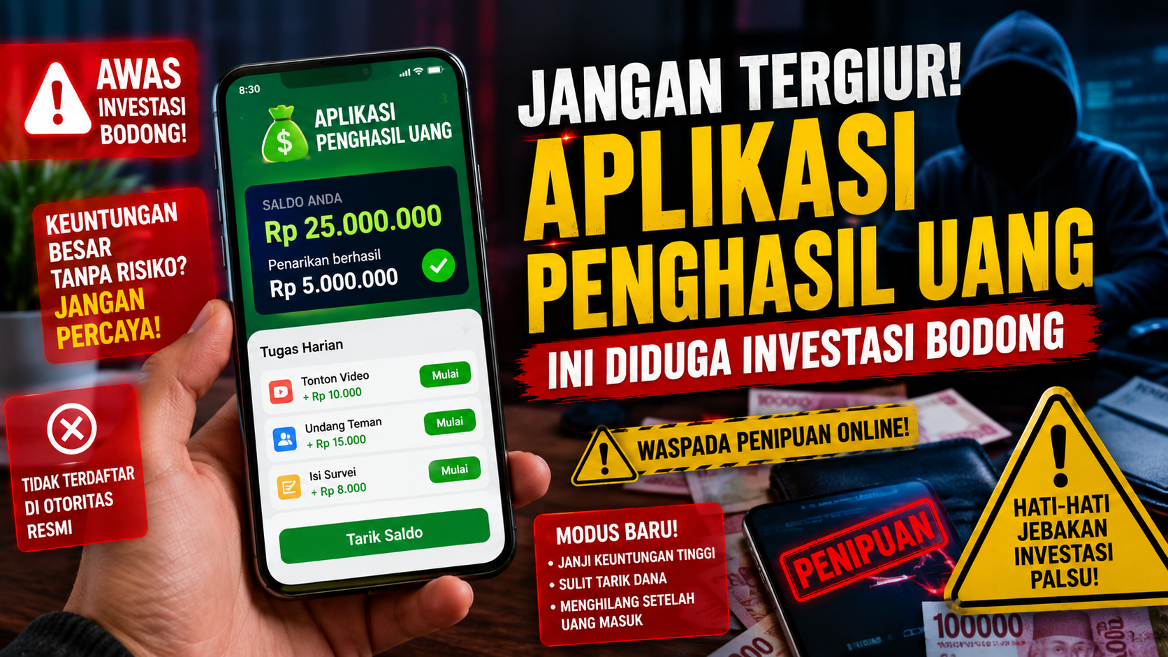 Waspada Aplikasi Penghasil Uang, Banyak Korban Mulai Bermunculan