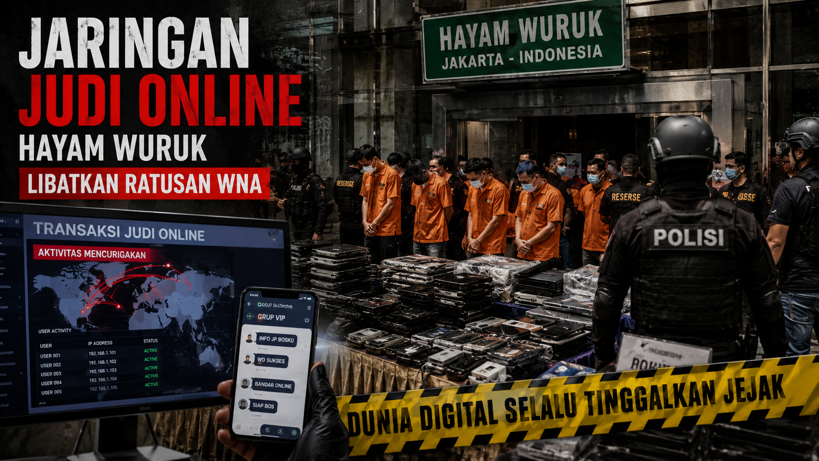 Kasus Judol Internasional di Hayam Wuruk, Penegak Hukum Diminta Transparan