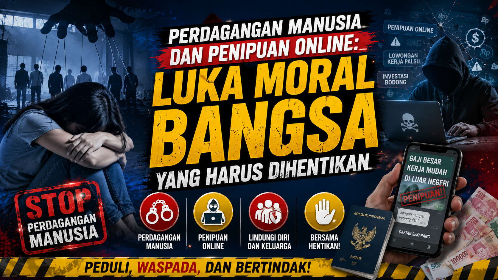 Penipuan Online dan Human Trafficking Jadi Ancaman Serius di Era Digital