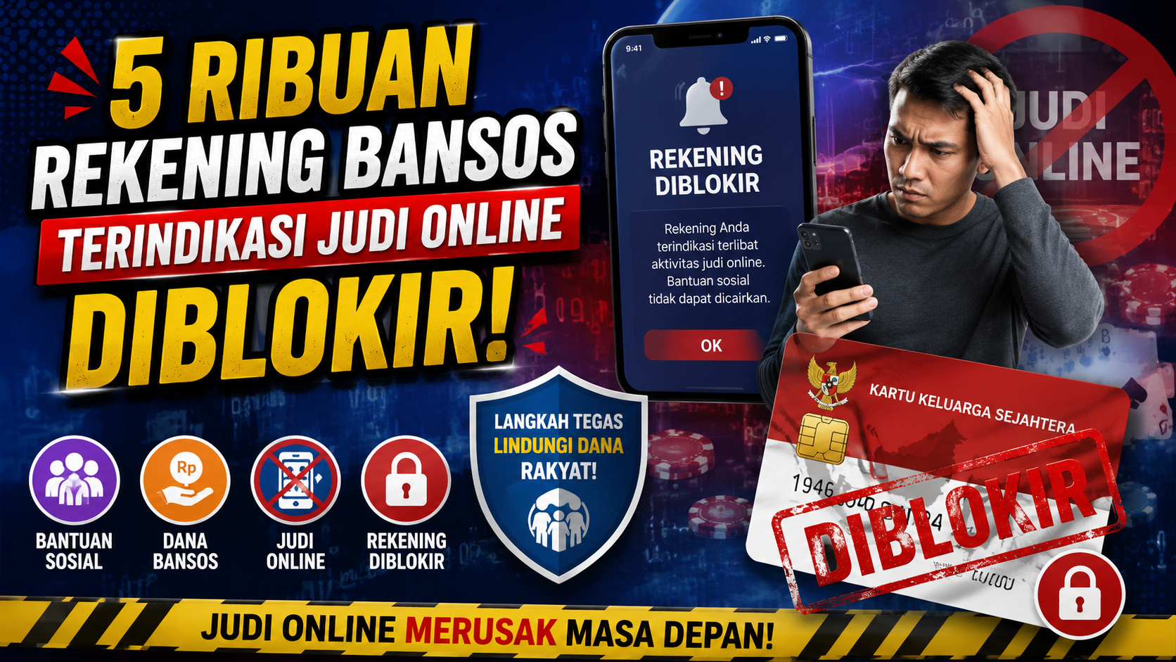 Rekening Penerima Bansos Terindikasi Judi Online Jadi Sorotan Publik