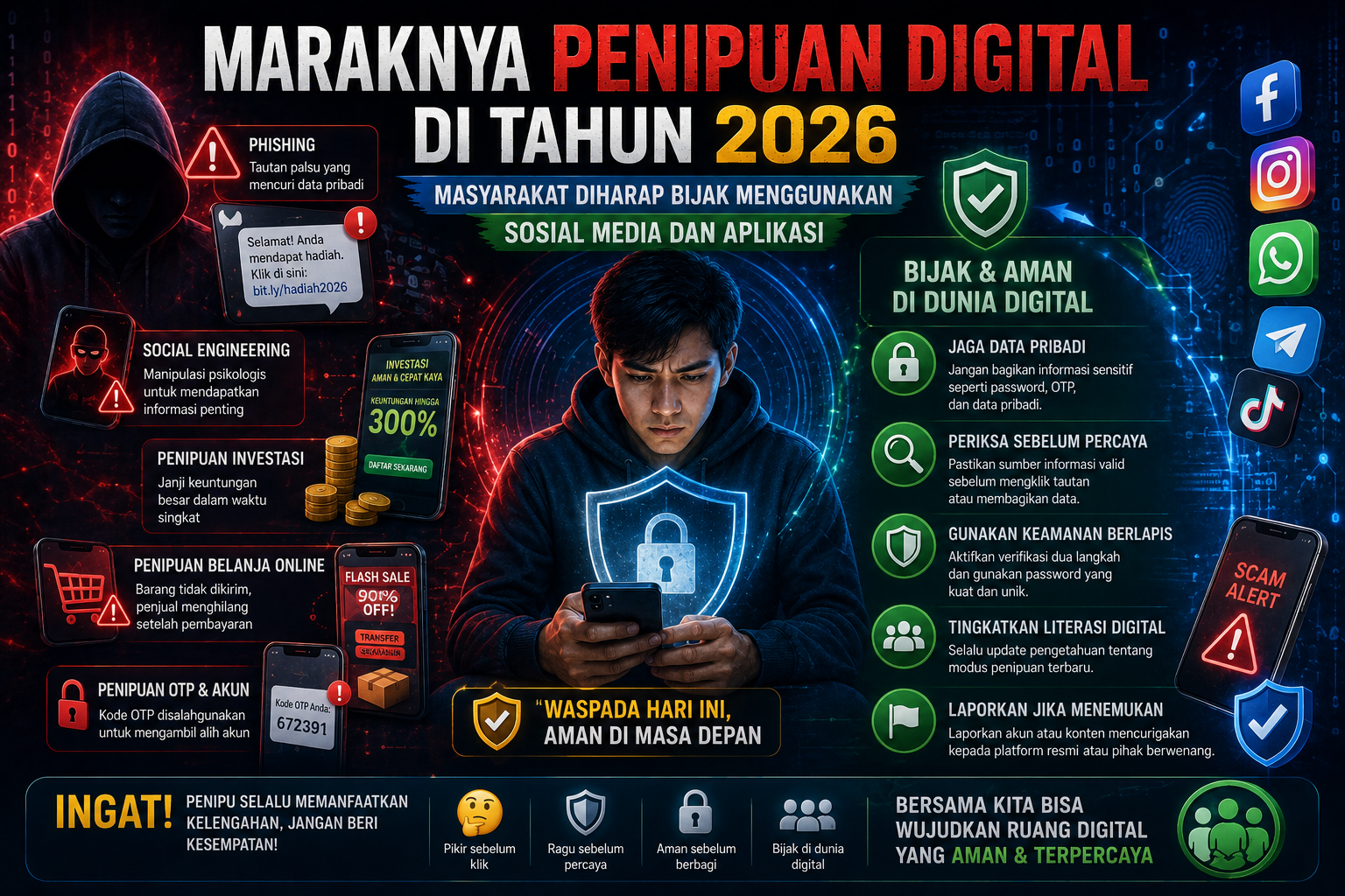 Penipuan Online Semakin Canggih di 2026, Pengguna Internet Harus Waspada