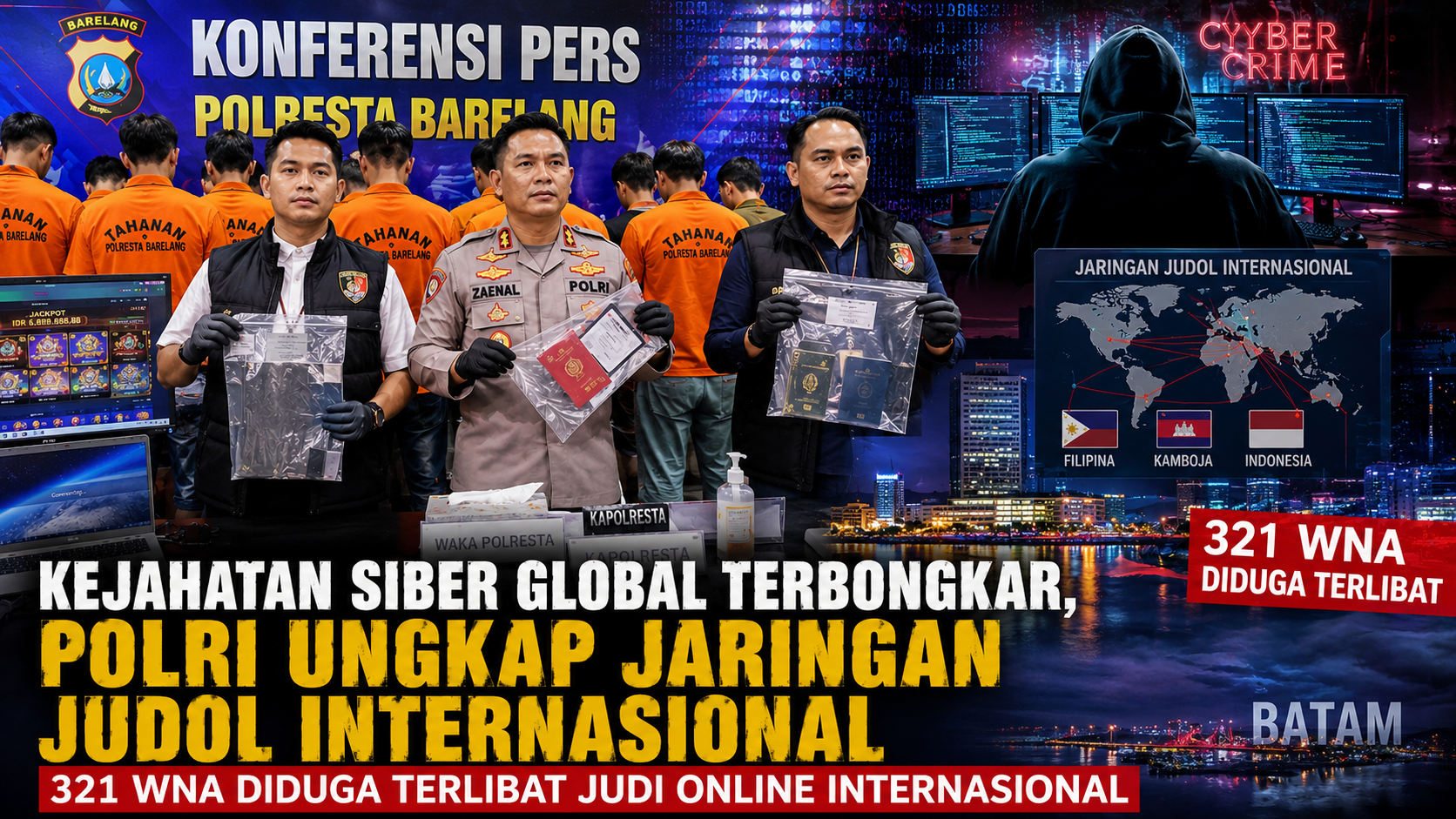 Polri Bongkar Sindikat Judol Internasional, 321 WNA Diamankan