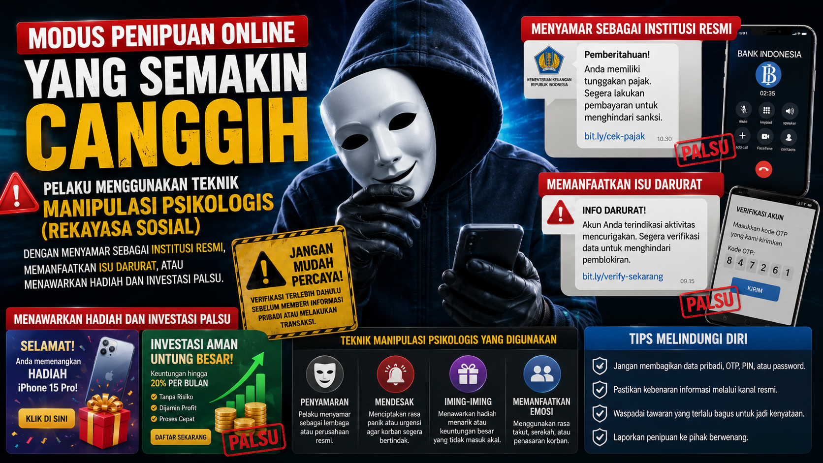 Mengaku dari Bank hingga Instansi Resmi, Begini Cara Kerja Penipuan Online Modern