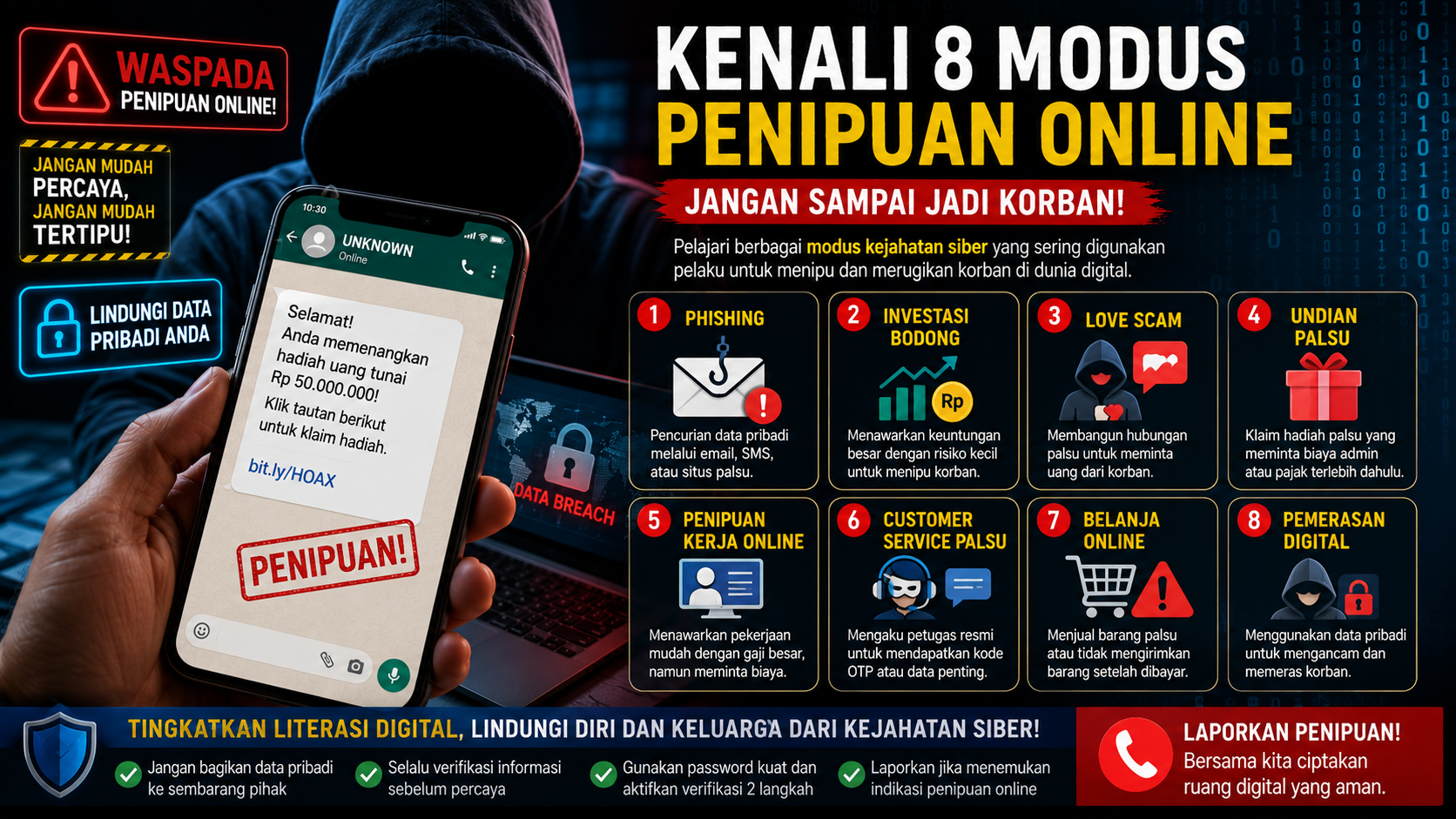 Penipuan Online Semakin Canggih, Kenali Modusnya Sebelum Terlambat