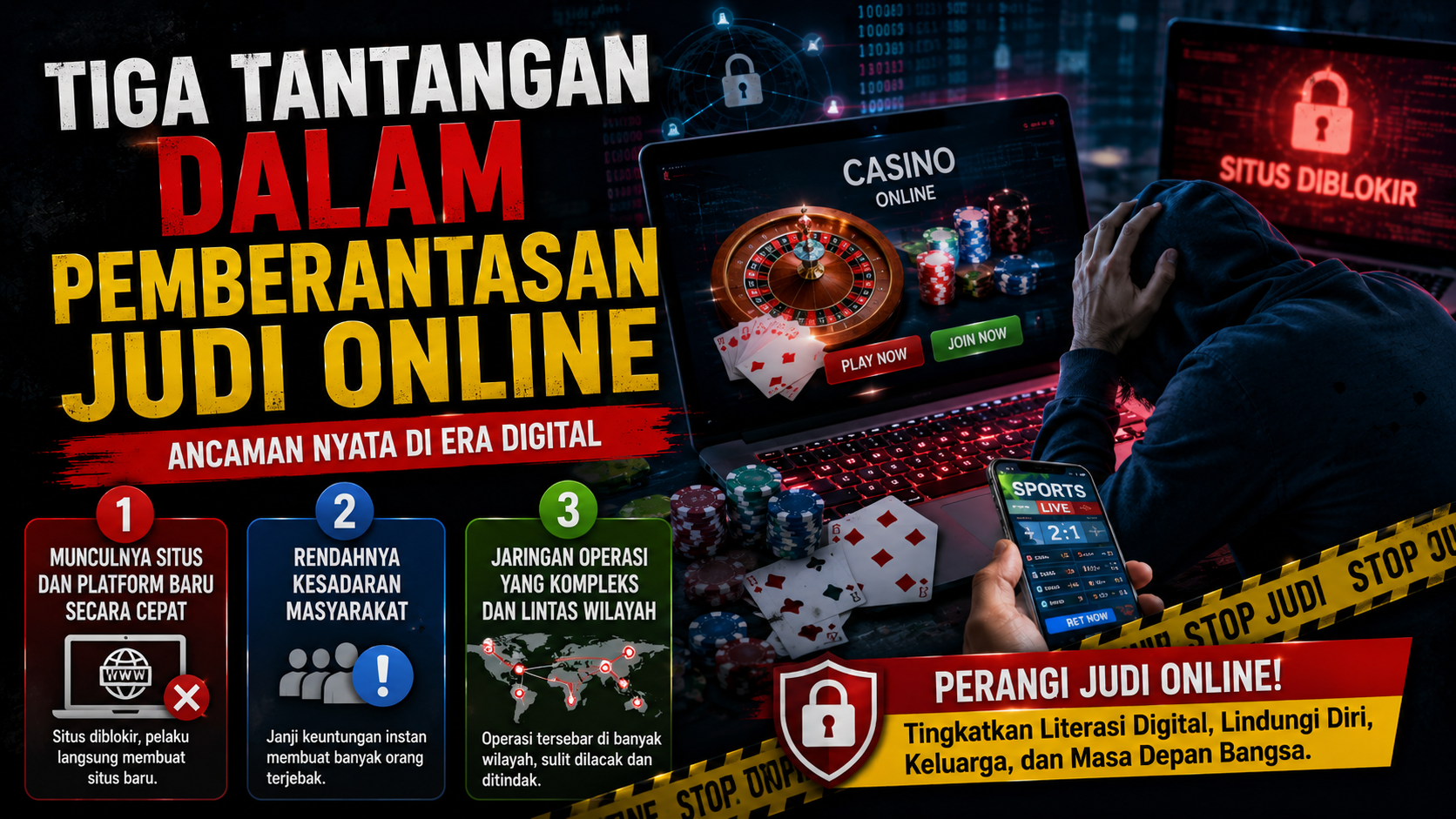 Judi Online Terus Bermunculan, Apa Hambatan Pemberantasannya?