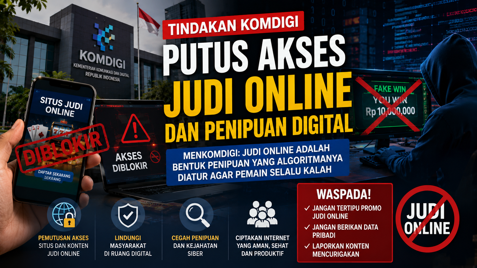 Perang Melawan Judi Online, Komdigi Gencarkan Pemblokiran Konten Ilegal