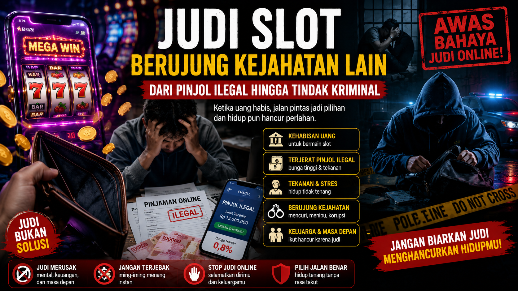 Bahaya Judi Slot yang Sering Terabaikan: Memicu Pinjol Ilegal dan Tindak Kriminal