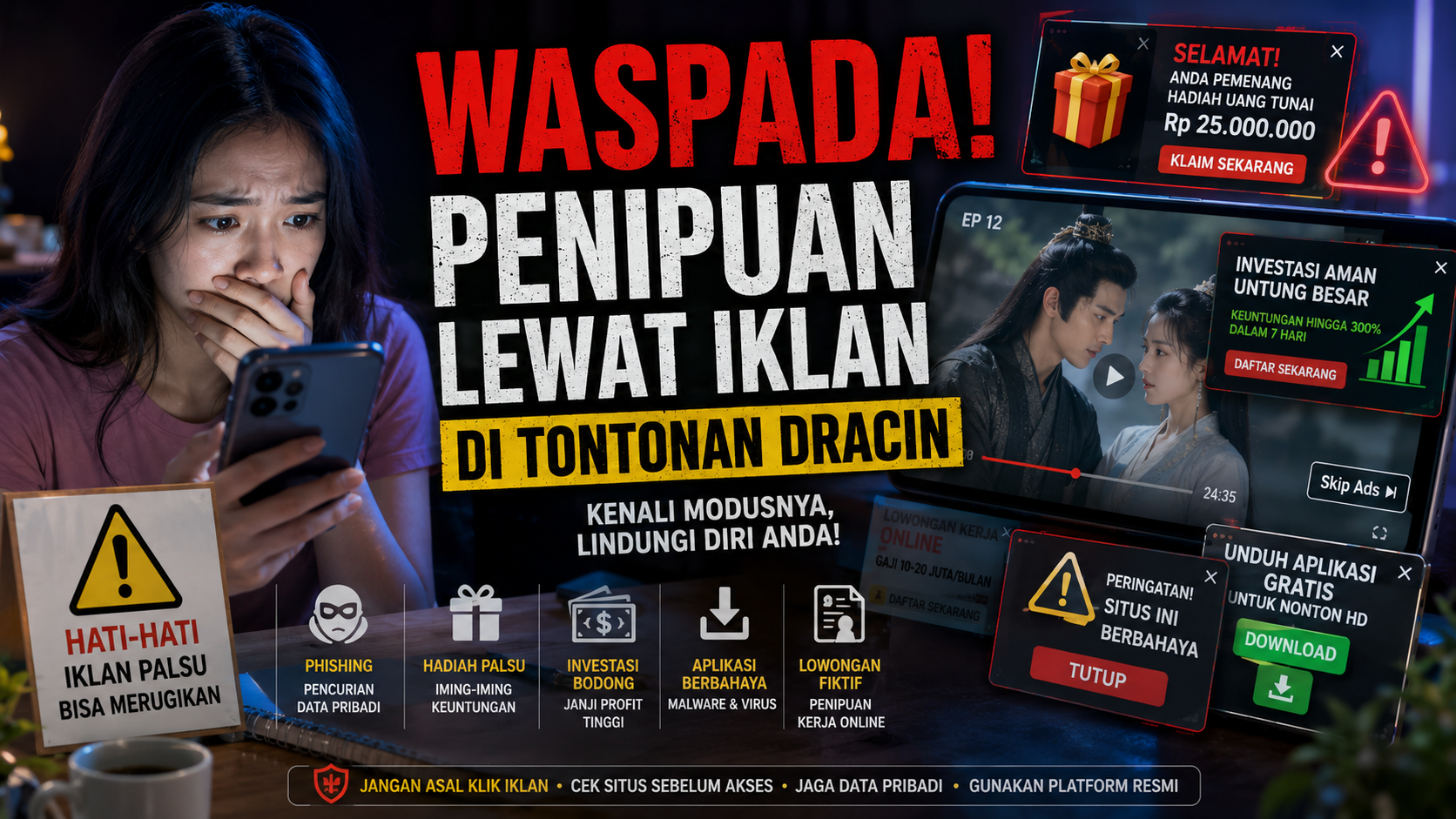 Iklan Palsu Saat Streaming Dracin Marak, Masyarakat Diminta Waspada