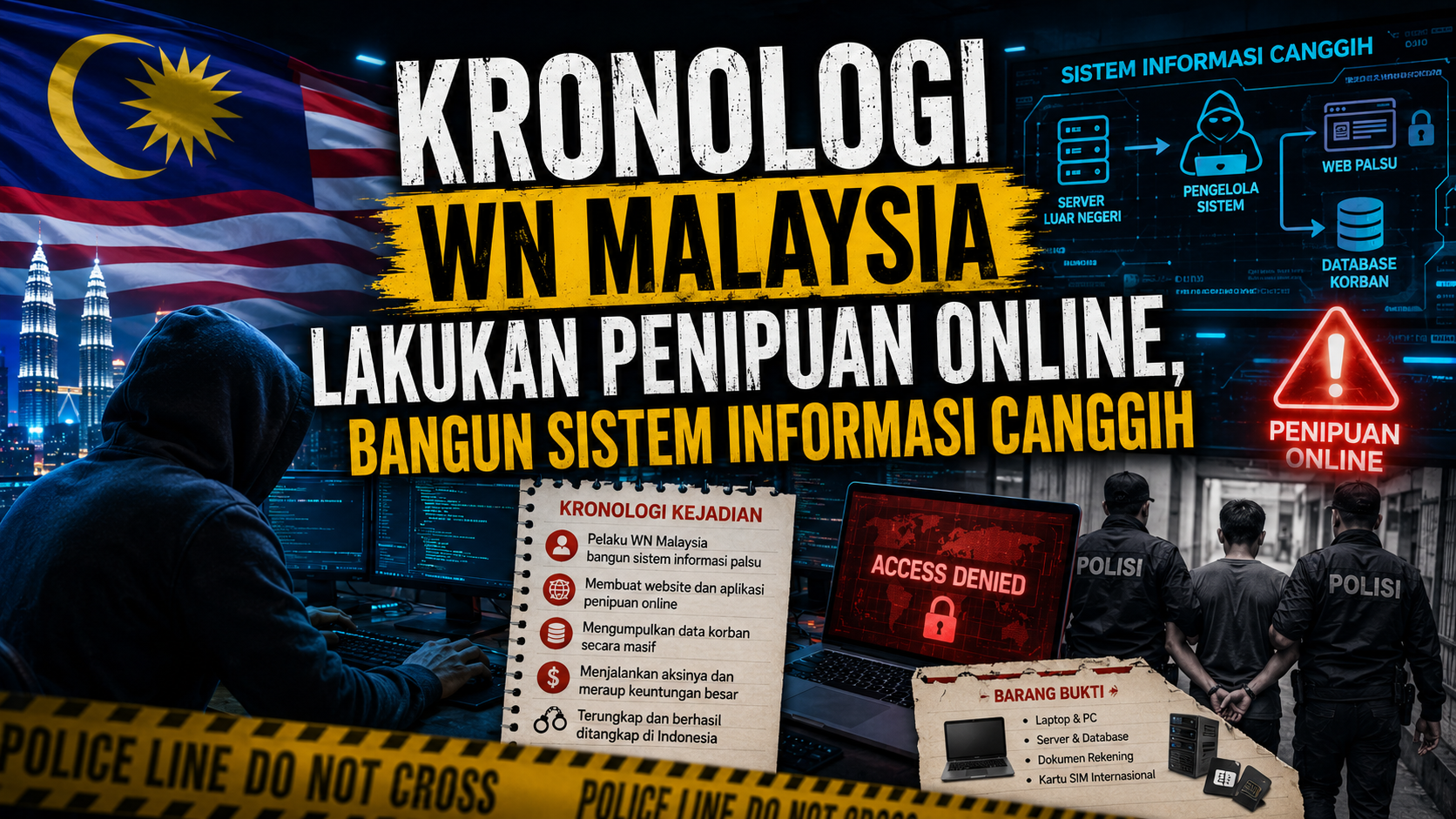 Terungkap! Modus WN Malaysia Bangun Sistem Digital untuk Penipuan Online