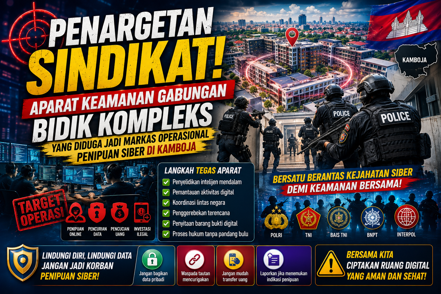 Penargetan Sindikat Siber, Aparat Fokus pada Kompleks Mencurigakan