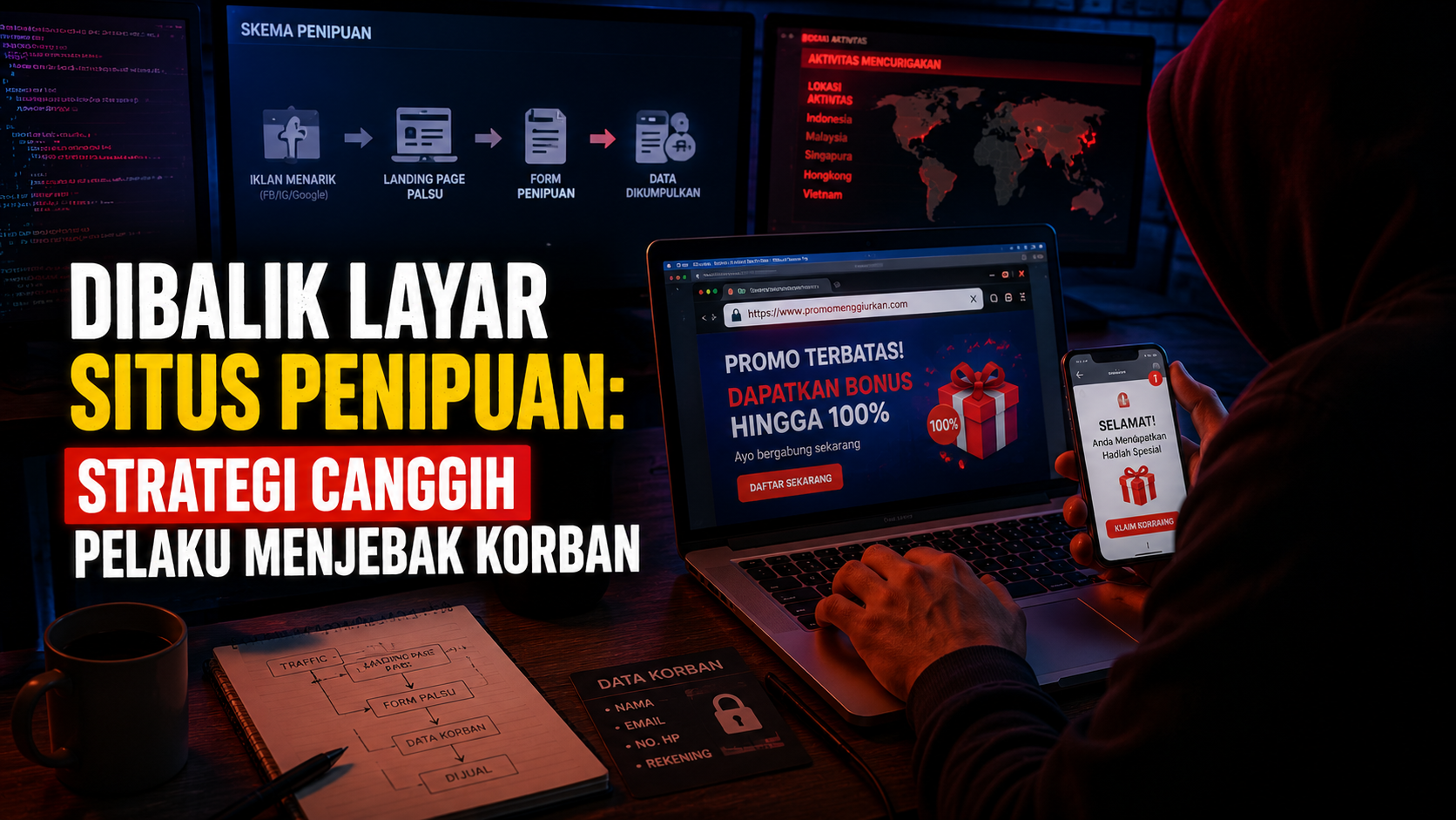 Cara Kerja Situs Penipuan Online di Balik Tampilan Profesional