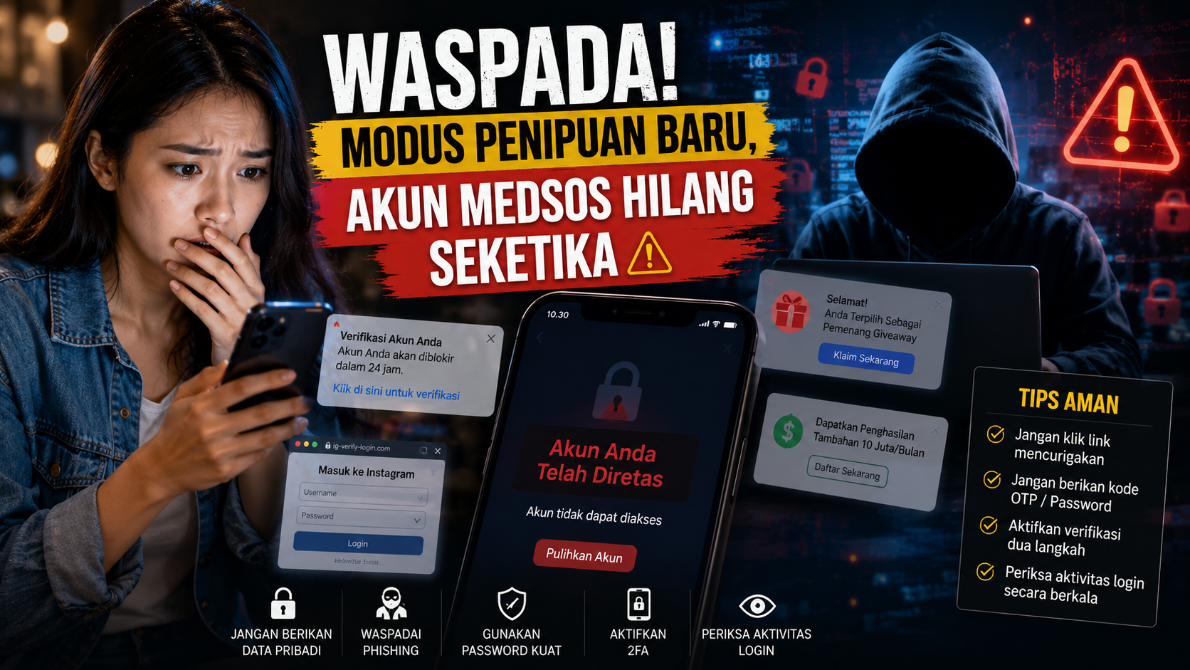 Hati-Hati Klik Link Ini, Akun Medsos Bisa Langsung Diambil Alih