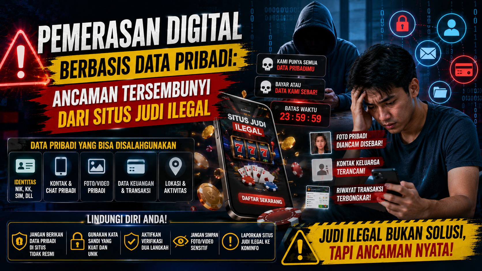 Data Bocor dari Situs Judi Online, Korban Terancam Pemerasan dan Pembobolan Rekening