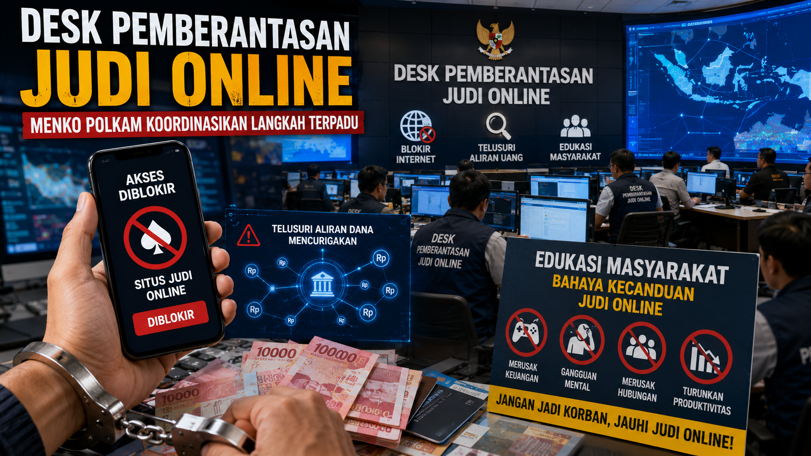 Bahaya Judi Online Jadi Sorotan, Desk Khusus Diperkuat untuk Penanganan Cepat