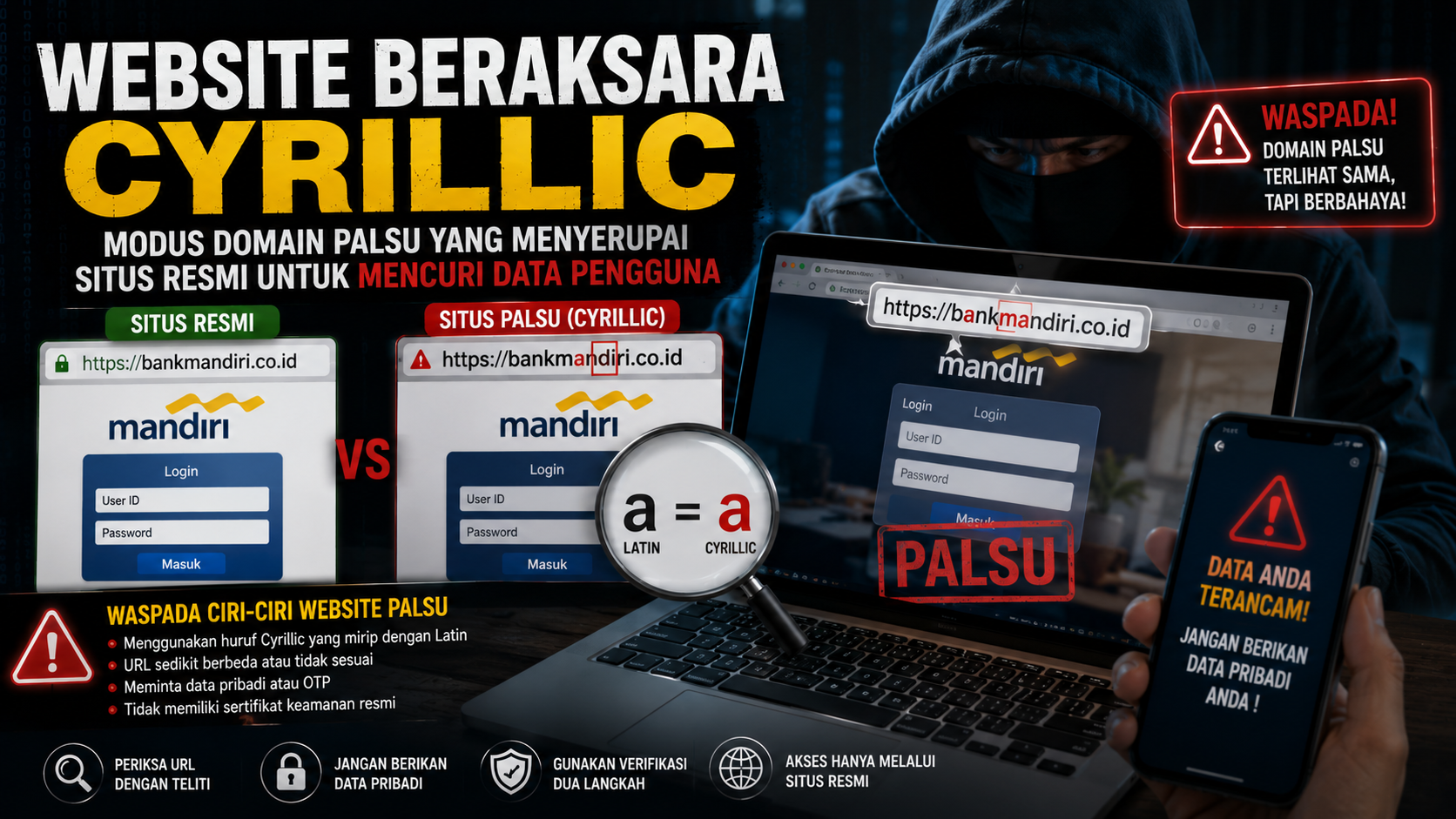 Phishing Modern dengan Domain Cyrillic, Begini Cara Kerjanya