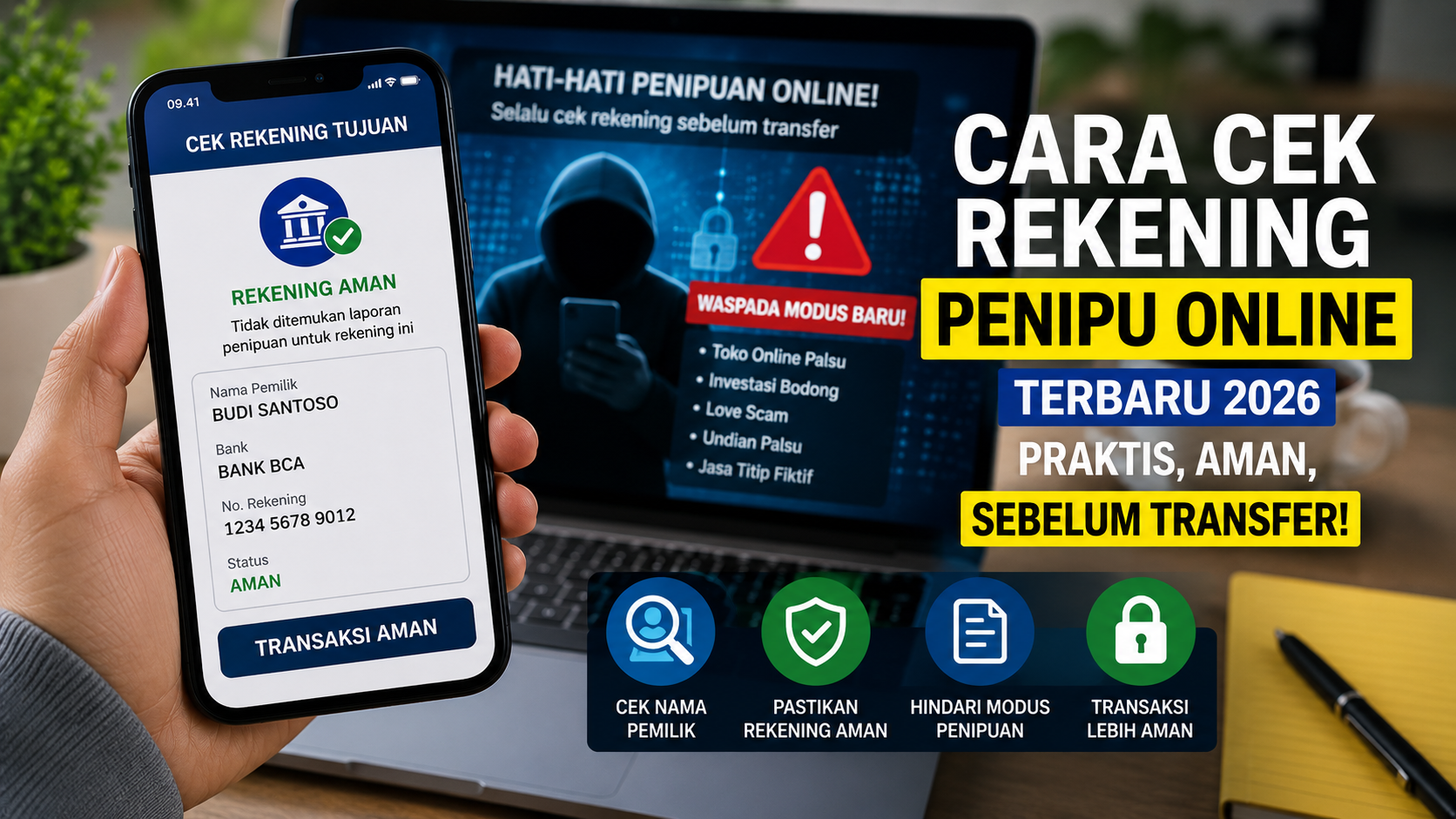 Terhindar dari Scam, Ini Langkah Mudah Mengecek Rekening Sebelum Transfer
