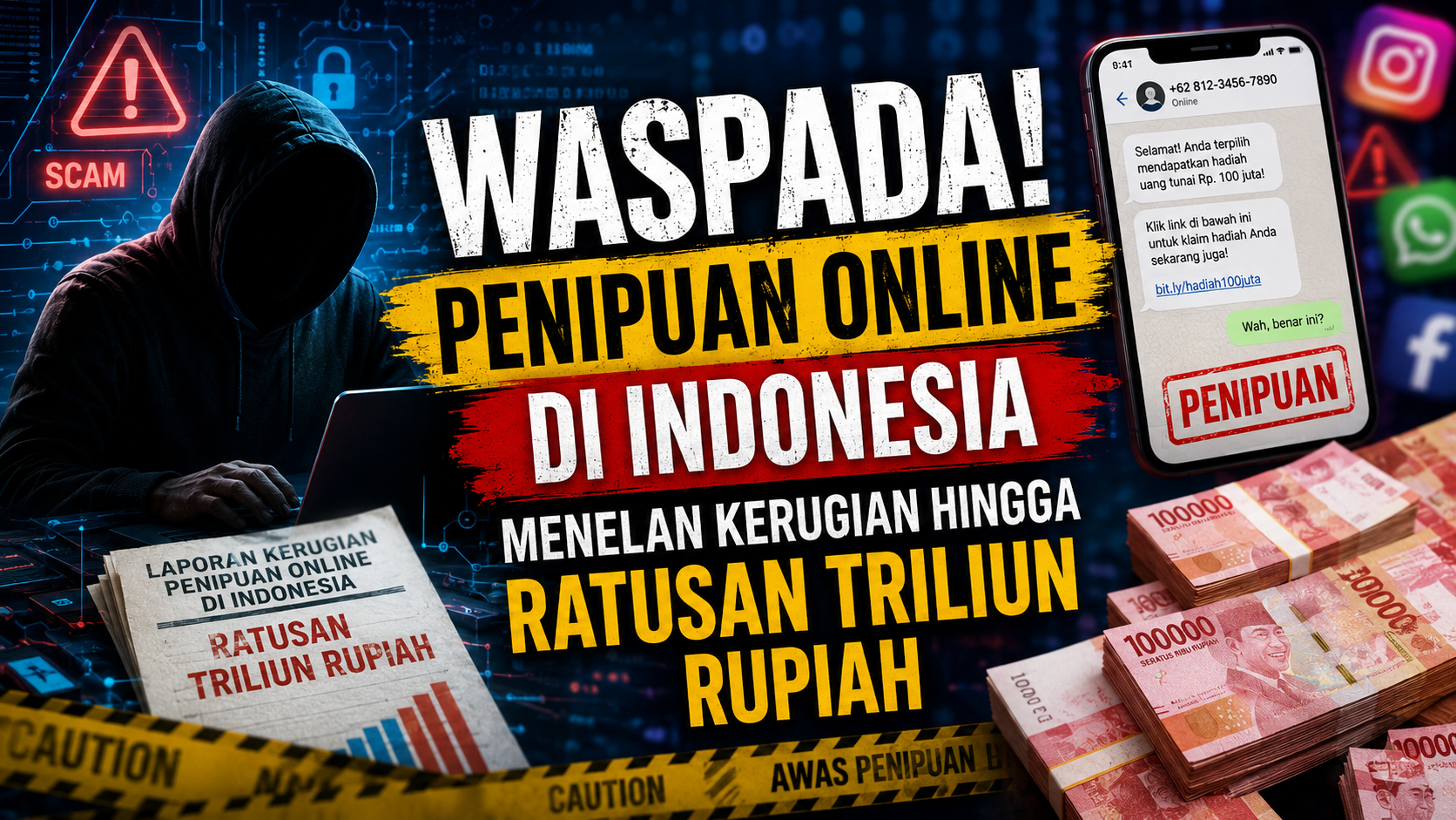 Kejahatan Siber Makin Mengkhawatirkan, Kerugian Penipuan Online Tembus Ratusan Triliun