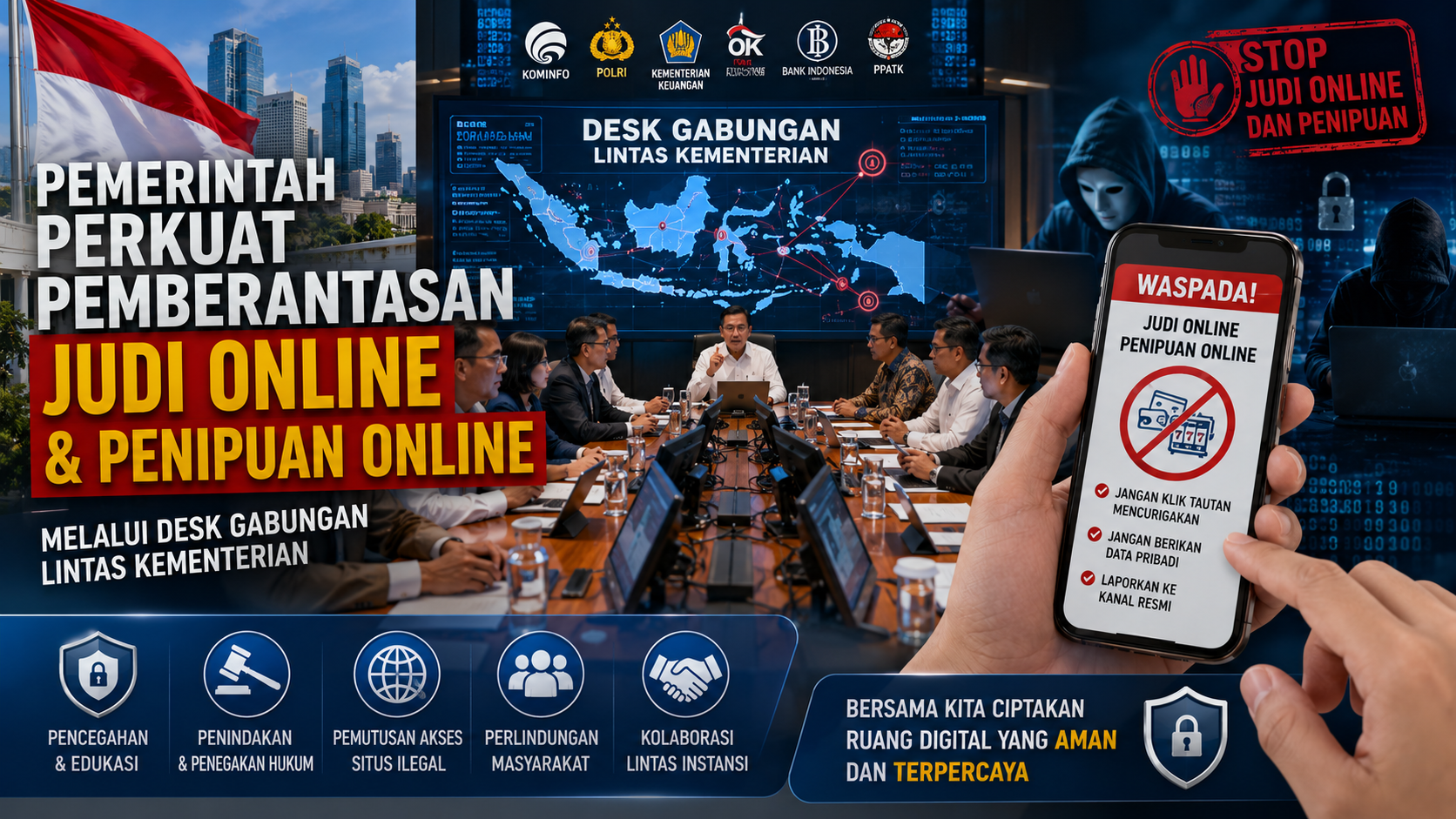 Desk Gabungan Lintas Kementerian Jadi Garda Depan Melawan Judi Online