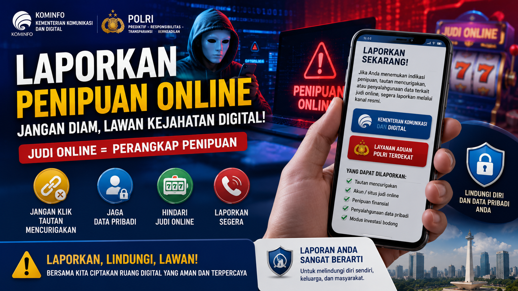 Lindungi Data Pribadi dengan Melaporkan Modus Penipuan Digital