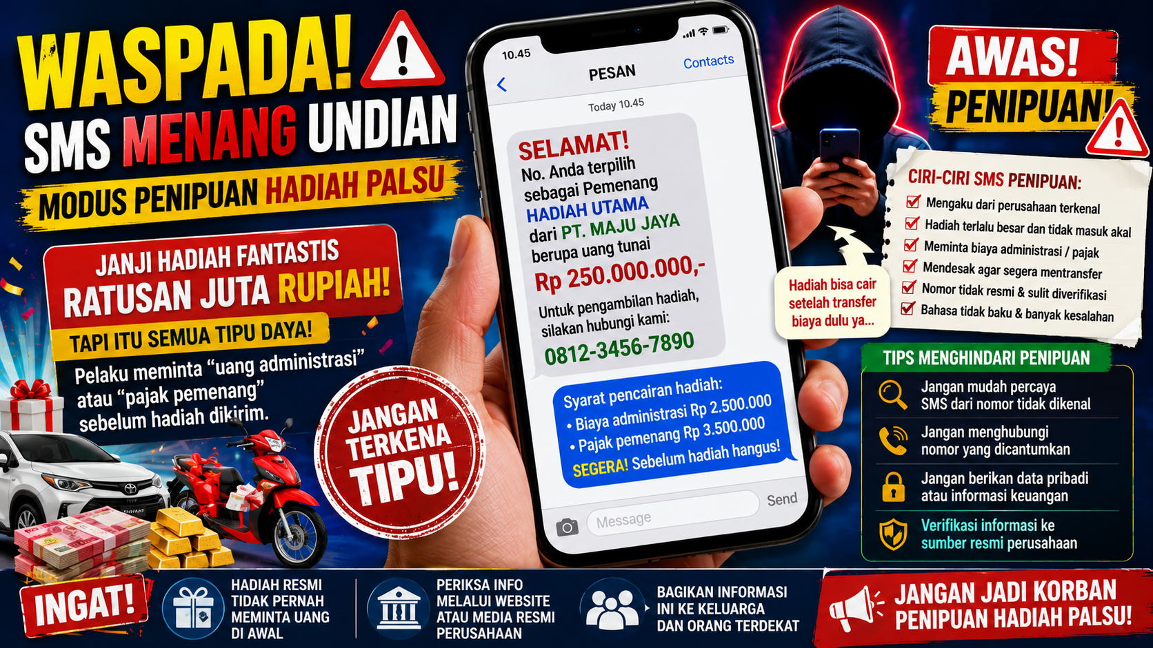 SMS Hadiah Palsu Masih Beredar! Begini Cara Mengenali dan Menghindarinya