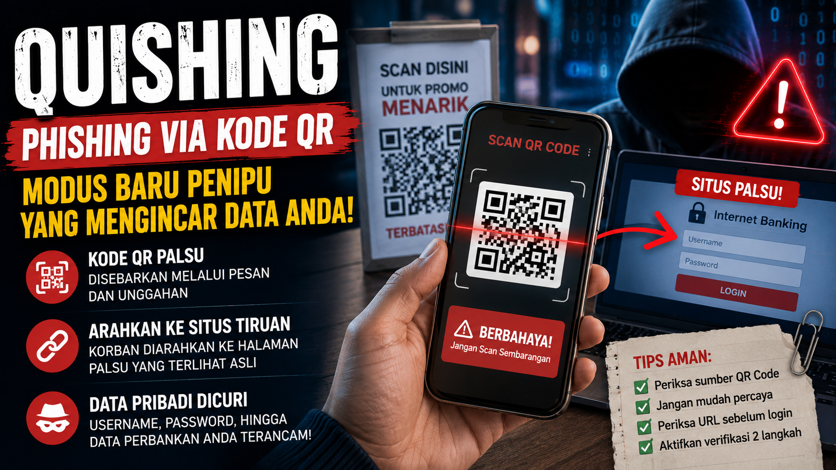 Waspada Quishing! Modus Penipuan Lewat Kode QR yang Bisa Mencuri Data dan Rekening