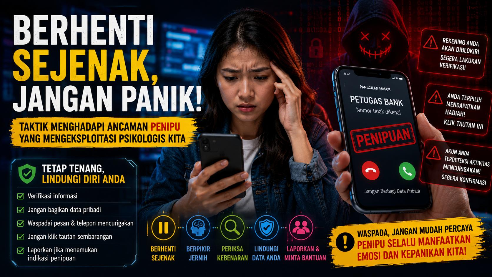 Stop Sebelum Klik! Cara Menghindari Penipuan yang Memanfaatkan Kepanikan Korban