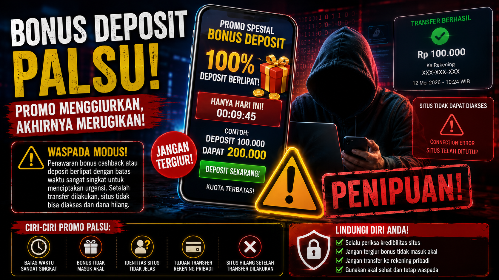 bonus deposit palsu