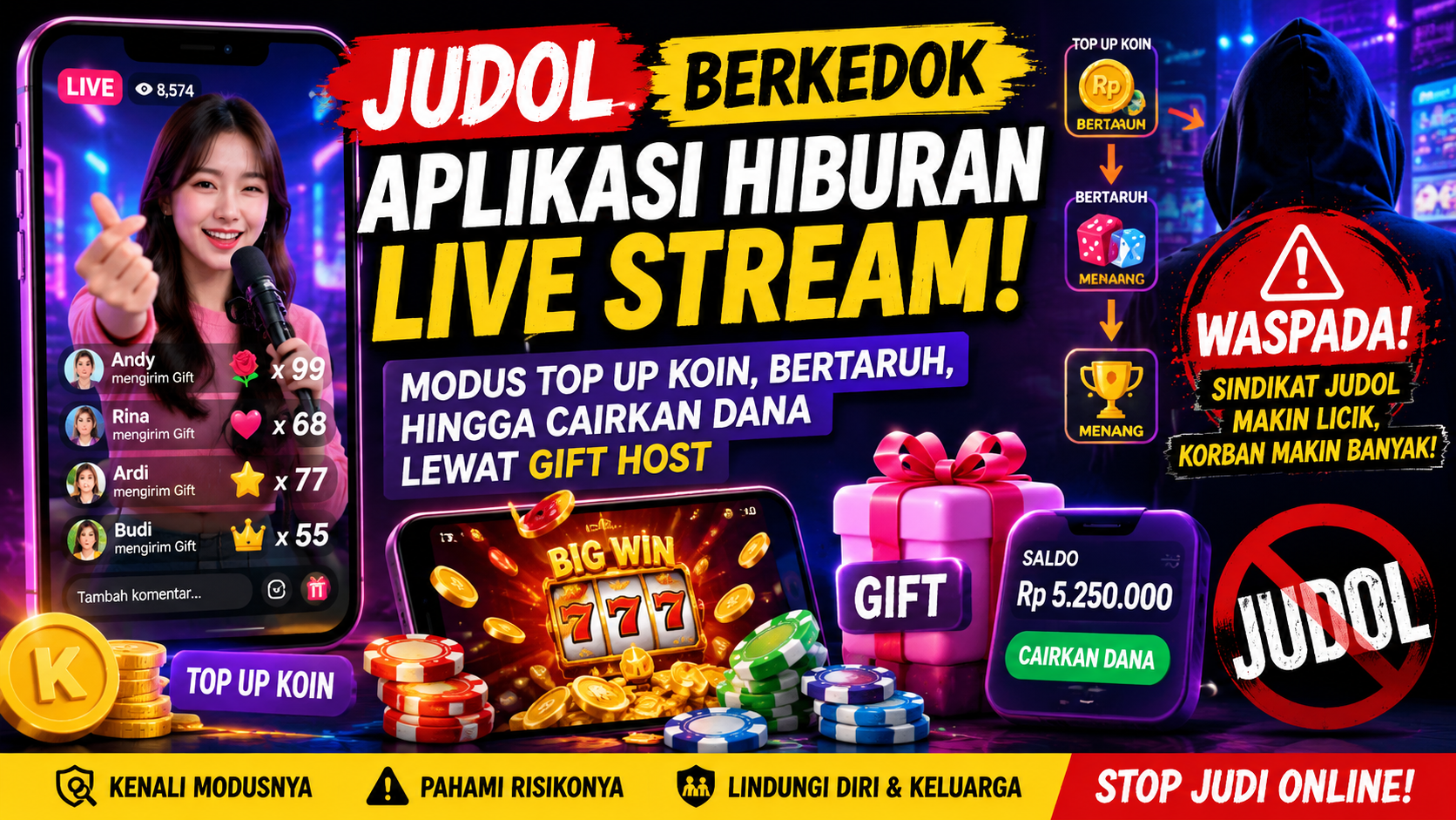 Awas DazzLive dan Modus Serupa! Begini Cara Judol Disamarkan Lewat Aplikasi Hiburan