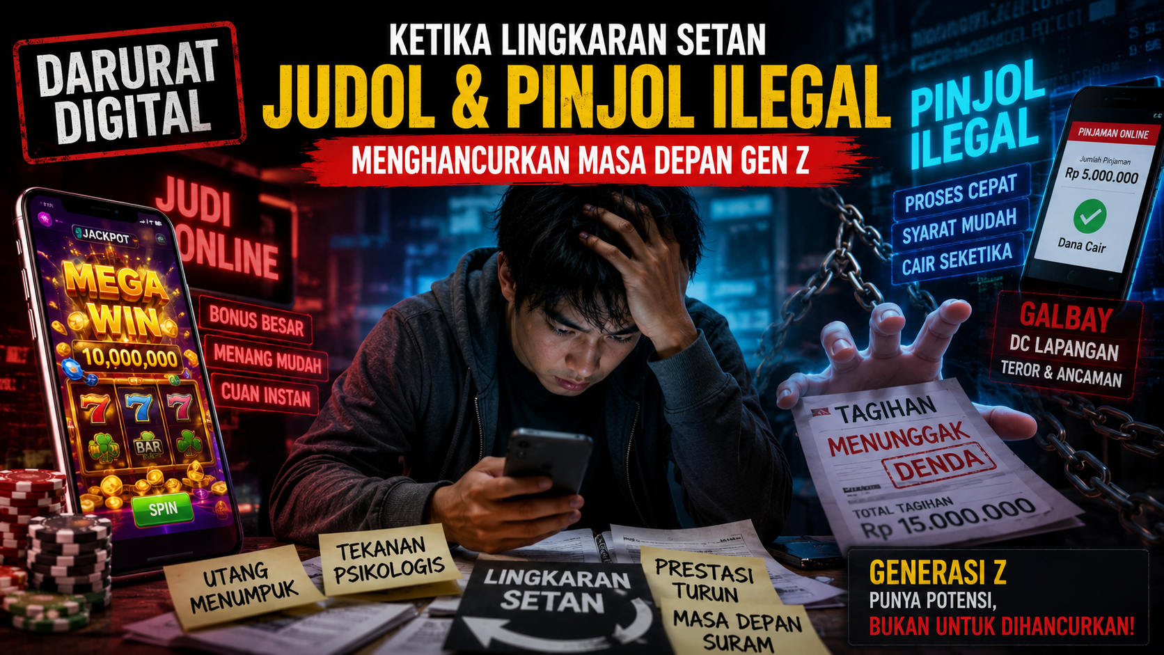 Dari Judi Online ke Pinjol Ilegal: Siklus Berbahaya yang Mengintai Anak Muda