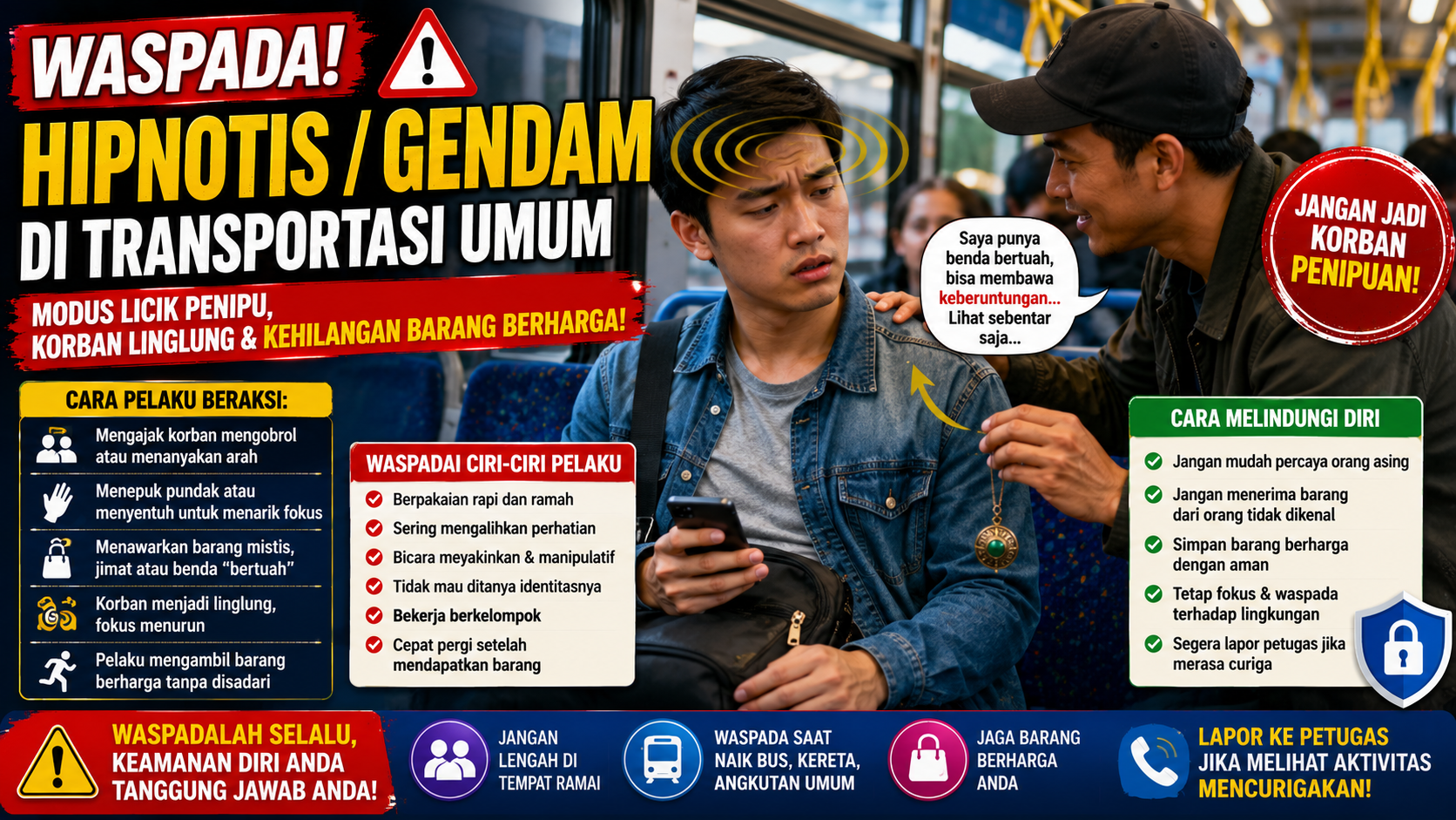 Awas! Penipuan Berkedok Hipnotis di Terminal, Stasiun, dan Bus Masih Terjadi
