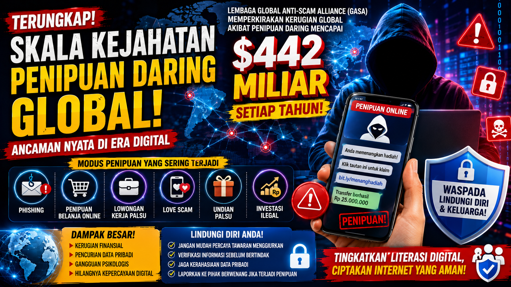 Skala Penipuan Online Global: Mengapa Masyarakat Harus Lebih Waspada?