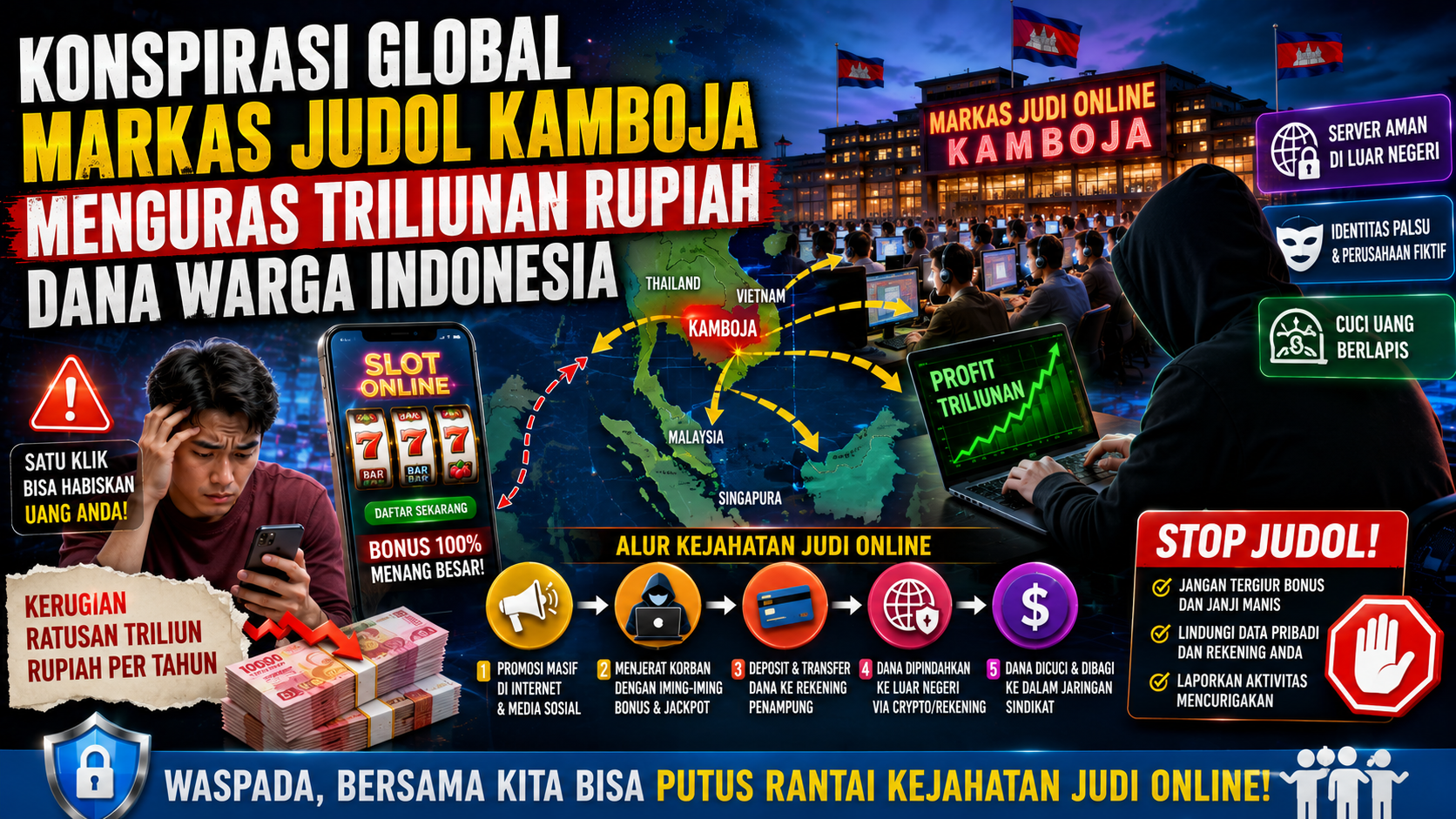 Mengungkap Cara Kerja Jaringan Judi Online Internasional dan Dampaknya bagi Indonesia