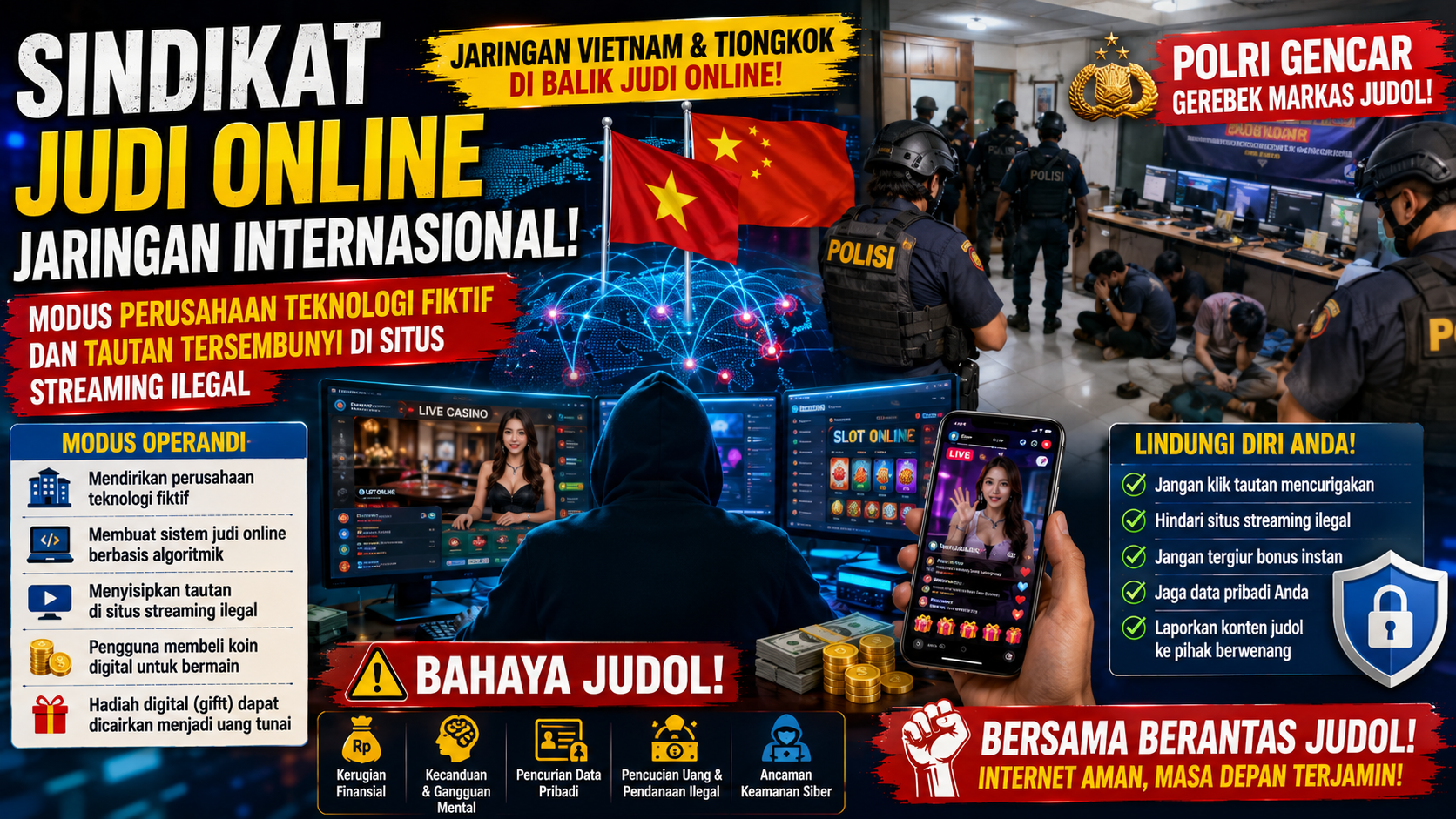 Waspada! Modus Judol Jaringan Vietnam dan Tiongkok yang Menyusup Lewat Situs Streaming Ilegal